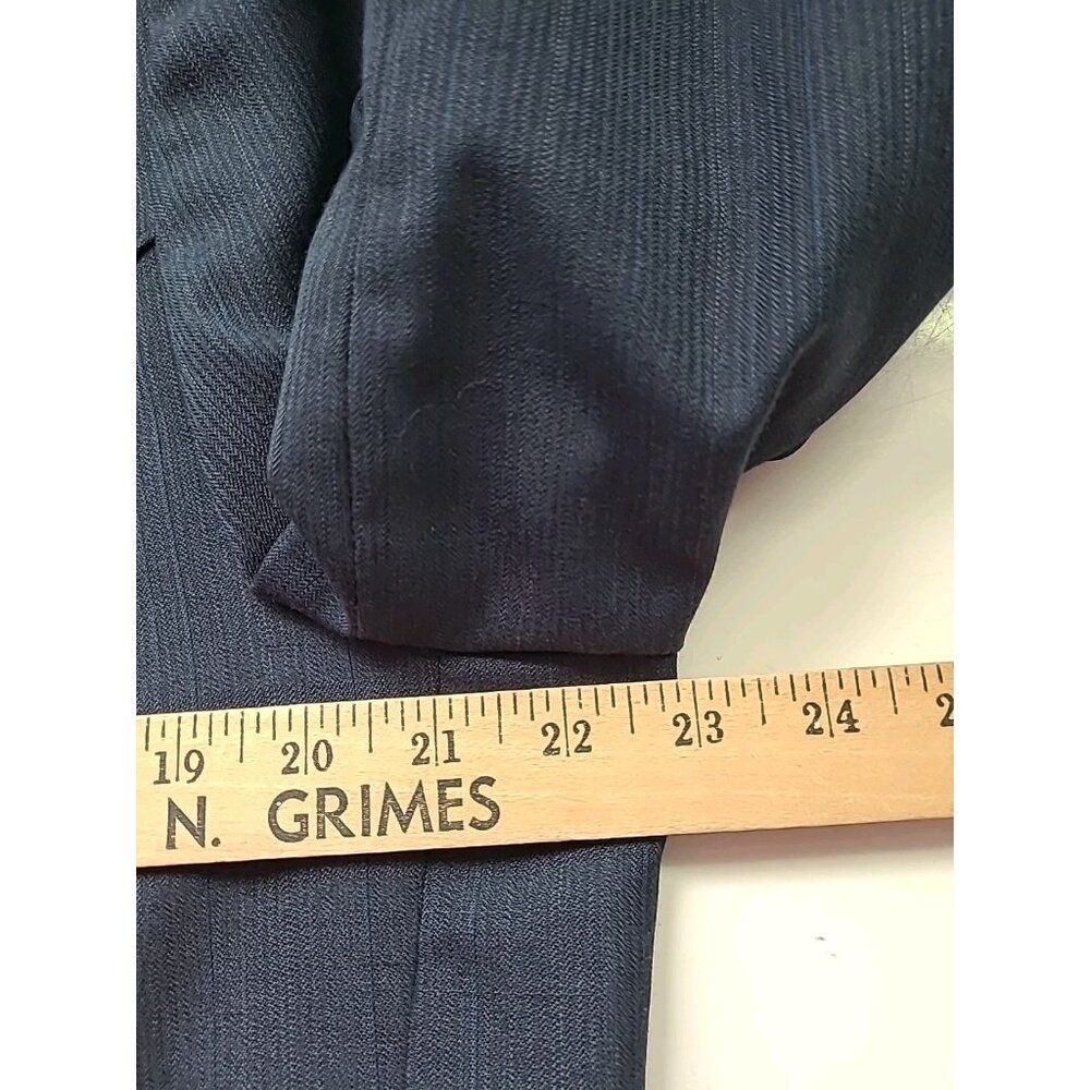 Luskey’s Men’s Western Sport Coat L Blue Wool Blend 2 Button Blazer Jacket - Picture 10 of 16